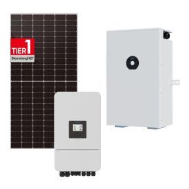   Deye 5 kW háromfázisú hibrid napelemes rendszer – 12 kWh energiatárolóval + 10 db DAH Solar panel