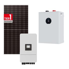   Deye 5 kW háromfázisú hibrid napelemes rendszer – 11,8 kWh SE-F12-C LiFePO₄ energiatárolóval + 10 db DAH Solar panel
